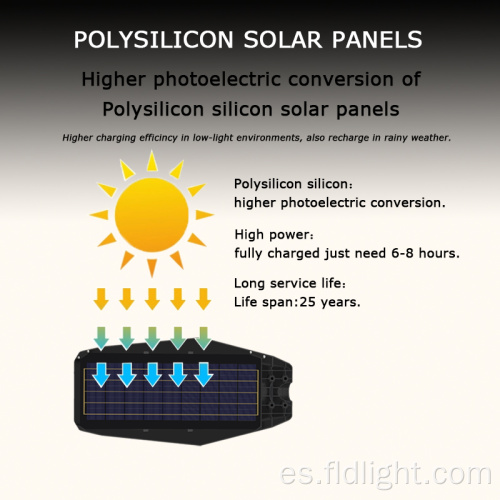 sistema de energía led farolas solares de alta potencia